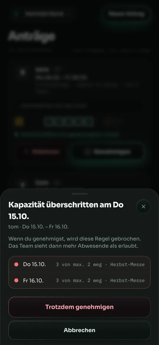 maXXteam App: Konflikt